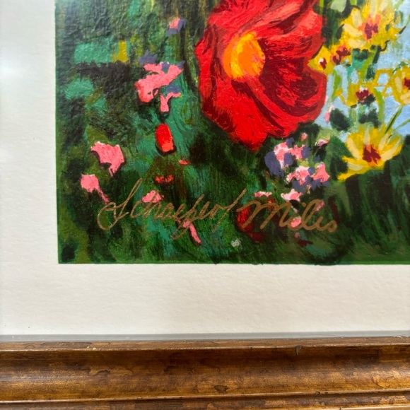 Hollyhock Reflections Schaefer Miles signed Print - Picture 4 of 10